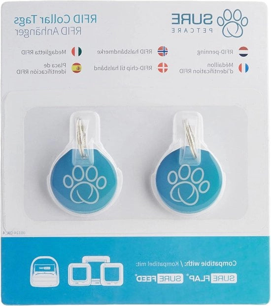 Set di rilevamento RFID per animali compatibile con serie Microchip Porte per animali e Automa di alimentazione per animali Microchip Felaqua Connect set da 2 pezzi