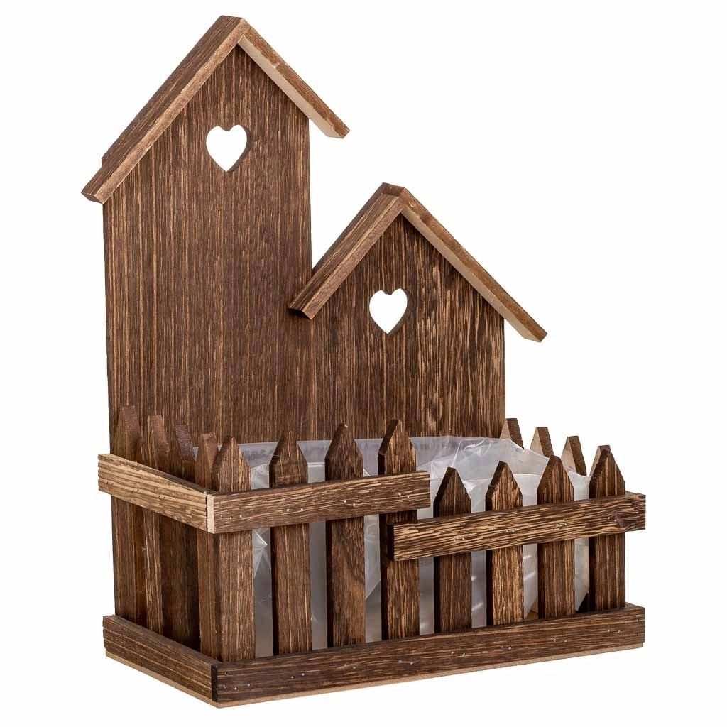 Supporto in legno marrone 26,5x15x35h