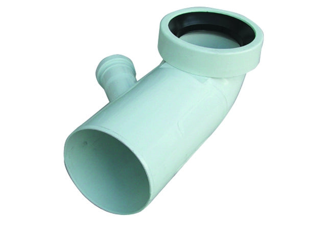 CURVA BIANCA WC ATTACCO BICCHIERE  DX  VALSIR- Diam. 110 / 40- VALSI- pezzi 1