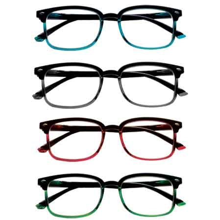 OCCHIALI DA VISTA GRADUATI 'KIT HAWAII' +3,5 nero-rosso - CHARRO