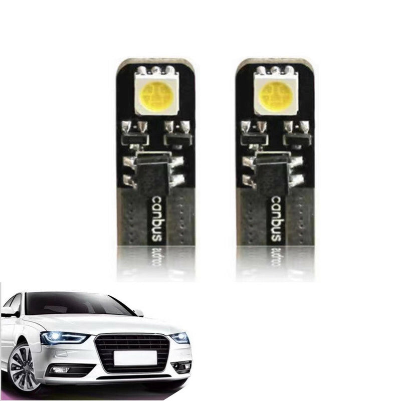 LAMPADINE 2 LED SMD T10 5050 FARO AUTO 6000K CANBUS 1.4W LAMPADINA 12V CA-02703
