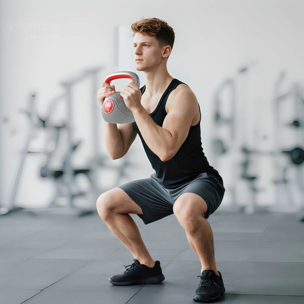 Kettlebell ¨C Minimal ¨C 14 kg, 26x18x32 cm, rosso