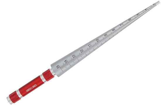 Misuratore di diametro con alta precisione - Taps Toelopende Meter - Acciaio inossidabile - Misura 1-6,5/3-15/15-30/30-45 mm - Scala di misura 0,1 mm - Strumento di misura manuale