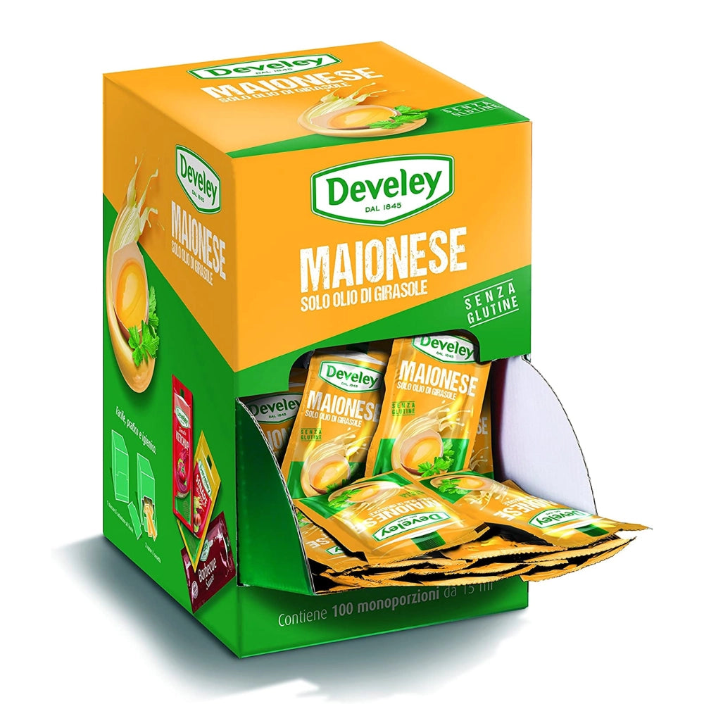 develey maionese classica box monoporzioni bustine 100x15 ml