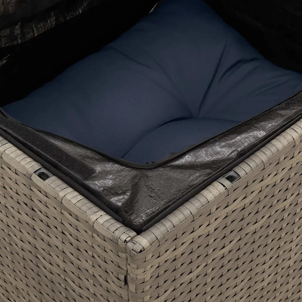 Set Divani da Giardino 14pz con Cuscini in Polyrattan Grigio 3256271