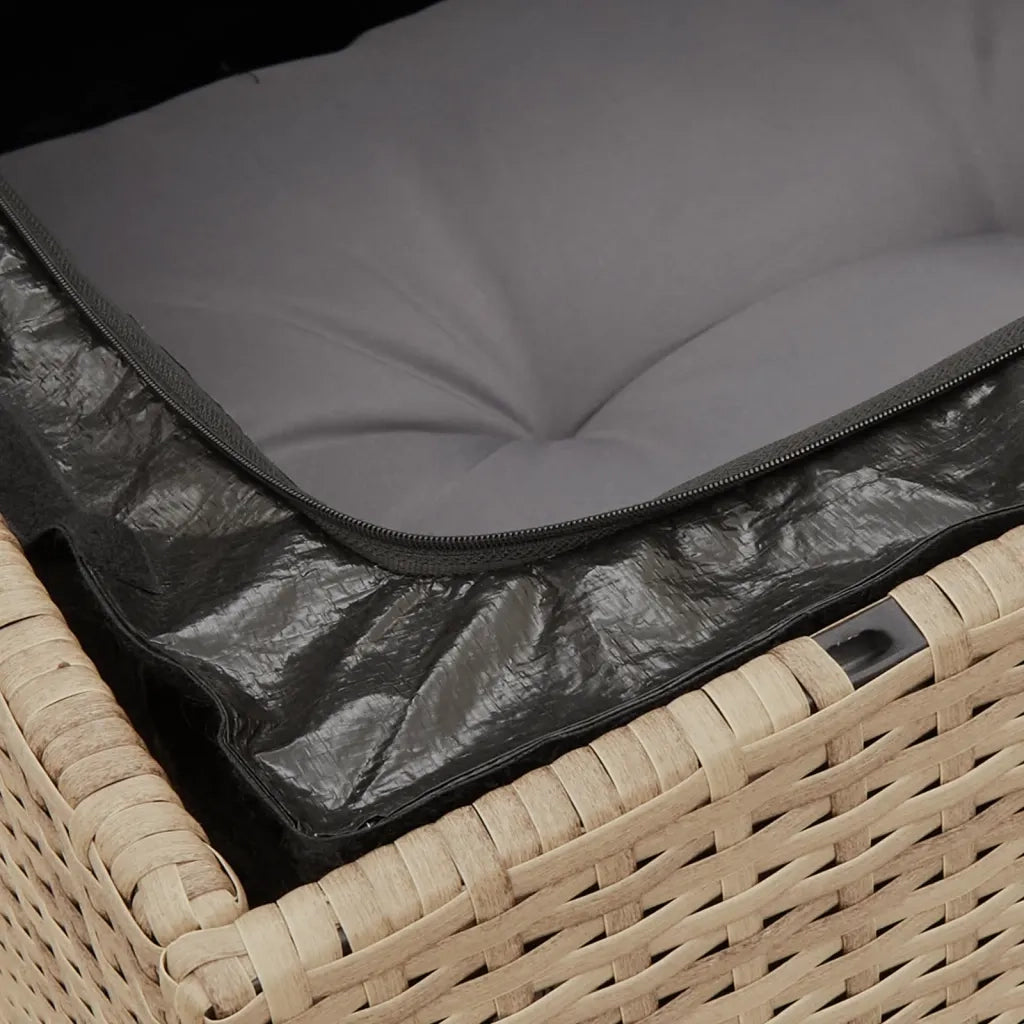 Set Divano da Giardino 5 pz con Cuscini Beige Misto Polyrattan 3255926