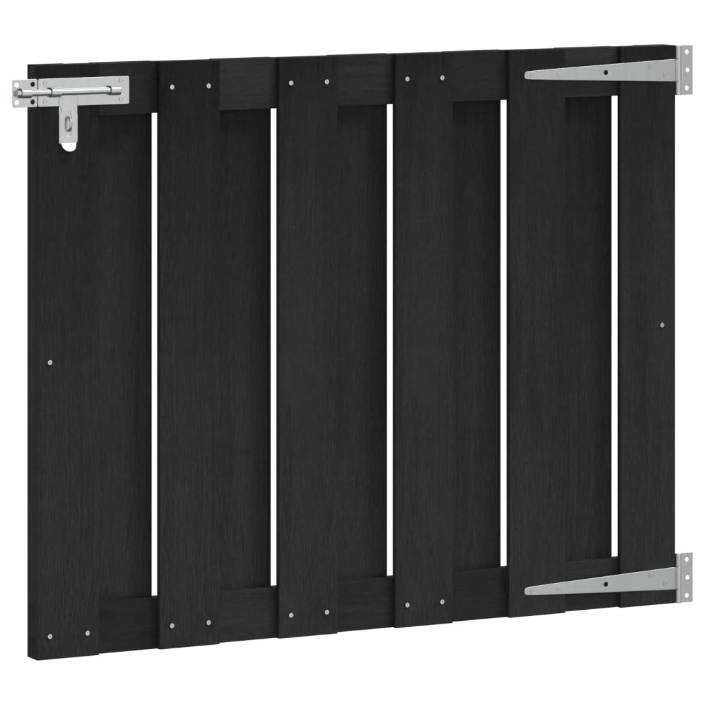 Cancello da giardino 100 x 80 cm WPC e Alluminio Nero 42039042