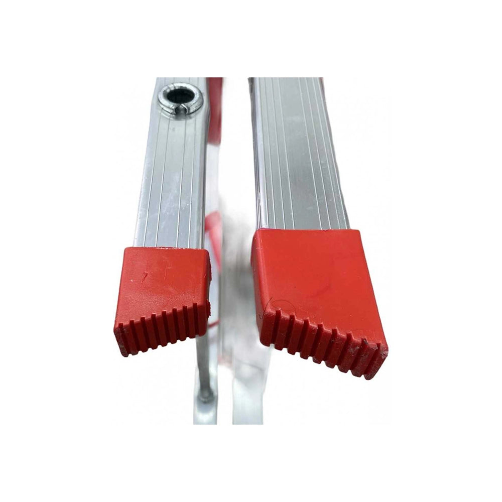 Scala In Alluminio 4 Gradini Con Base 5 Gradini Gs/Tuv En131 Portata Massima 150 Kg