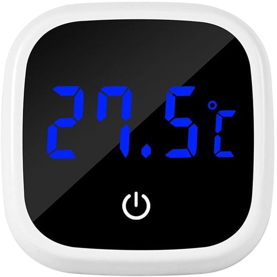 Termometro acquario LED con schermo tattile - Termometro digitale - Autoadesivo - Misura temperatura 0°C - 60°C - Adatto per acquari dolci/zampe - Materiale ABS