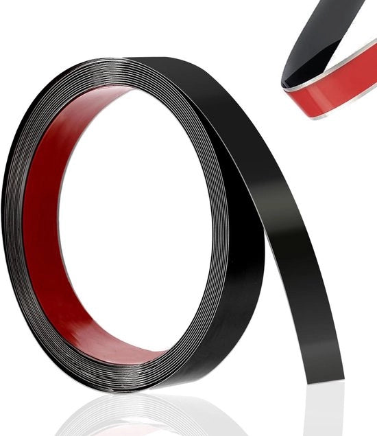 Lista decorativa in acciaio inossidabile - Nero - Listello decorativo - Adesivo autoattacco 5m x 2cm - Per decorazione di interni - Design elegante - Strisce decorativa