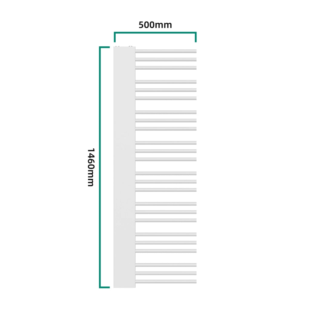 Scalda Asciugamani da Parete Kviteseid ad Acqua Calda 146 x 45 cm Bianco [neu.haus]