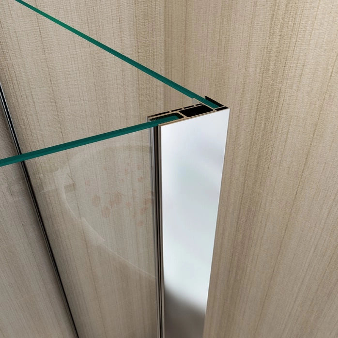 Parete doccia Walk-in due lati cristallo 8mm trasparente anticalcare h.200cm Sicena Vision Duo 70x120 cm