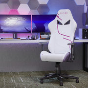 SEDIA Gaming Ergonomica in Tessuto Bianco e Viola 54,5x50x132 cm