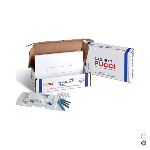 KIT PLACCHE ECO SP. 12 MM PER CASSETTE PUCCI DAL 1992 AL 2010- Cromo- PUCCI- pezzi 1