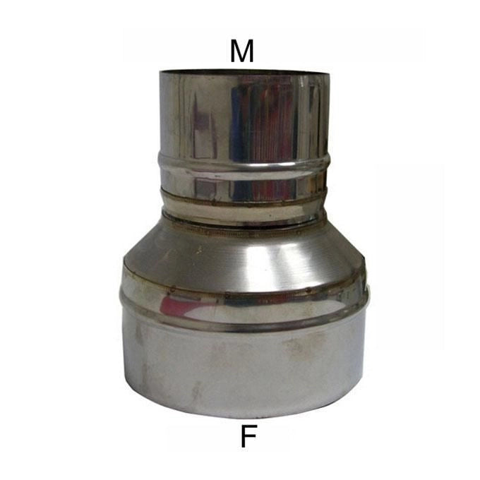 MARAL MP10M-DP10-15 Adattatore Inox Doppia Parete con Isolamento in Lana di Roccia 25 mm colore Acciaio Lucido