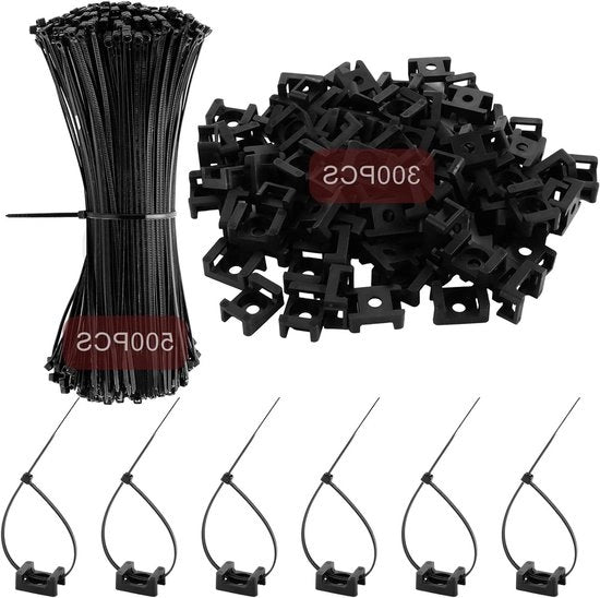 Cassettino per cavi con foro a vite nero 21 x 15 x 9 mm - 300 pezzi