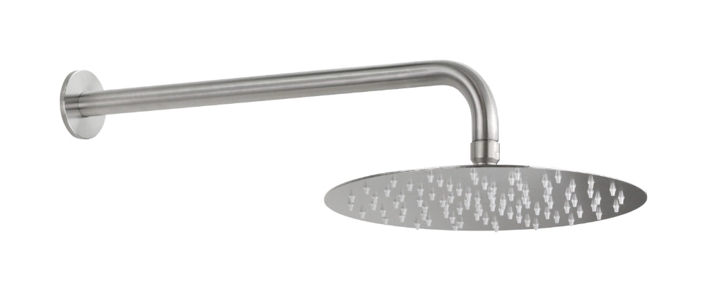 Kit soffione Ø250 con braccio 350 mm spazzolato Testori