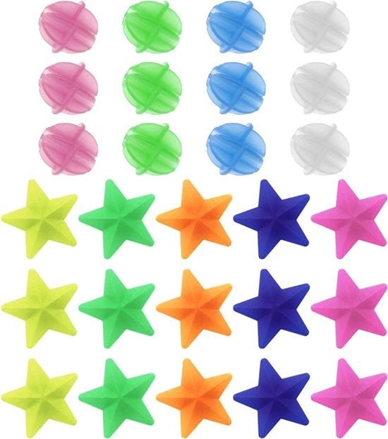 Decorazione per biciclette - Effetto stella - Diverse colori - Accessori - Adatto per biciclette per bambini - Materiale plastico - Decorazione per biciclette accessori per bambini - 180 pezzi