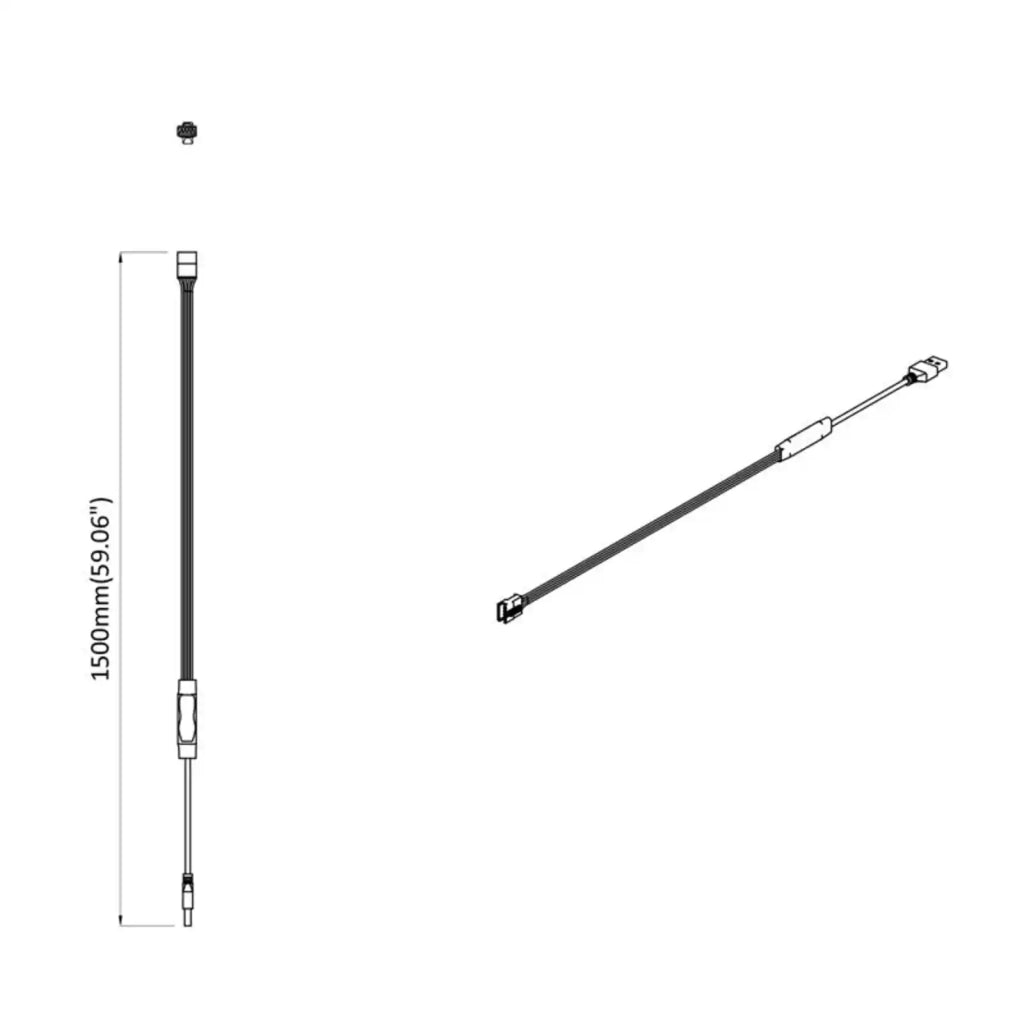 Striscia LED 2 pcs Nero e trasparente 3000 mm Rame e plastica 3429088
