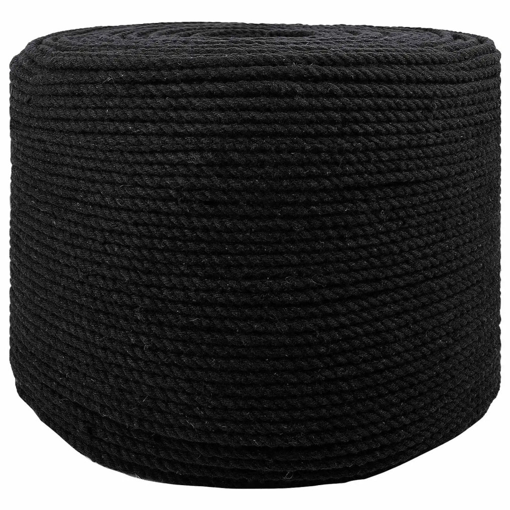 Corda | Fune Nero 0,4 x 0,4 x 5000 cm Cotone