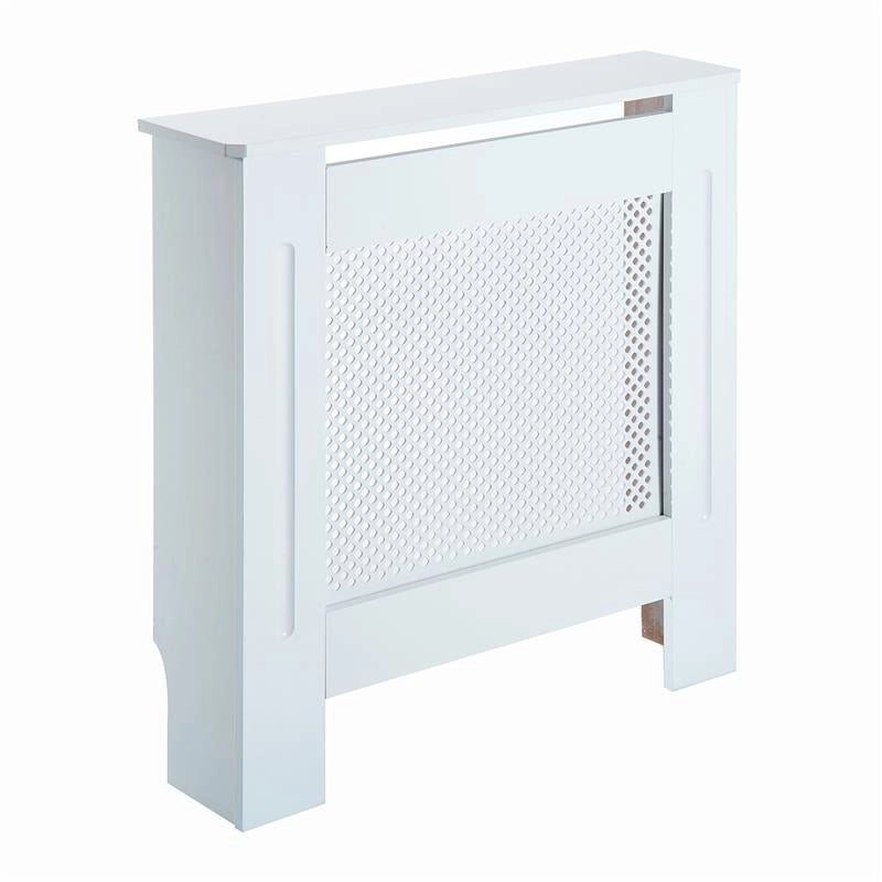COPRITERMOSIFONE IN LEGNO A GRIGLIA BIANCO, 78X82X19CM