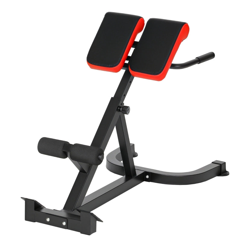 Sedia da allenamento, panca fitness, panca per pesi, in acciaio, regolabile, con maniglie, rosso+nero