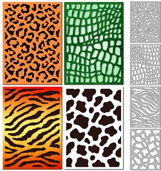 Matriassi a Testo - Decorazioni - Scrapbooking - Stansi in Acciaio di Carbonio - 4 Pezzi 142x102 mm - Stansi