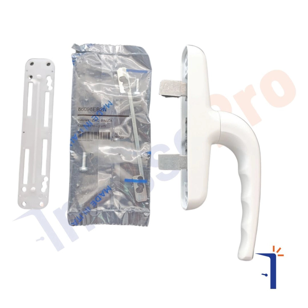 Maniglia cremonese Master Italy modello comfort A6004 per infissi a battente. Vari colori. Colore: BIANCO RAL 9010