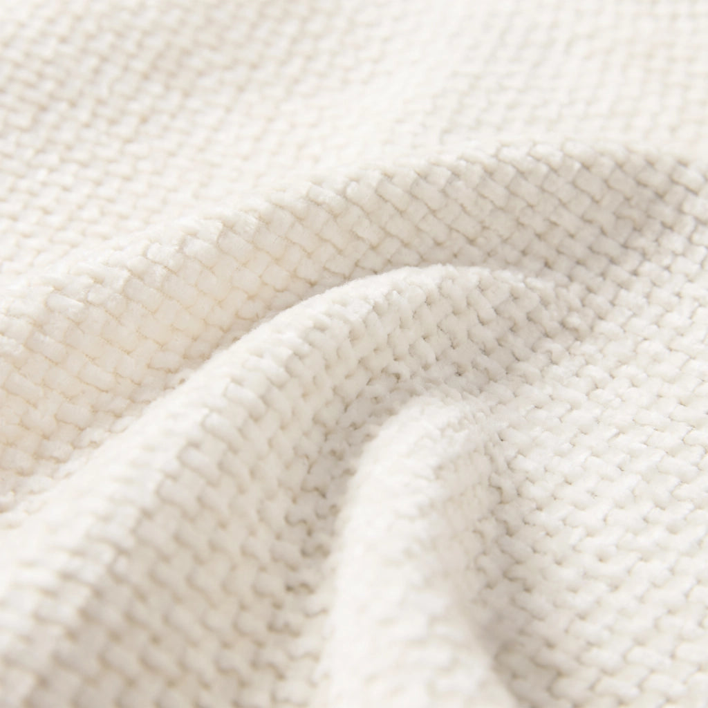 Divano angolare modulare 6 posti - con 10 cuscini e moduli flessibili - in chenille beige