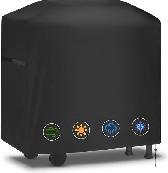 Tela impermeabile per barbecue 420D Oxford con protezione anti-umidità e UV, copertura grill esterna regolabile con cavo (117 * 66 * 117cm)