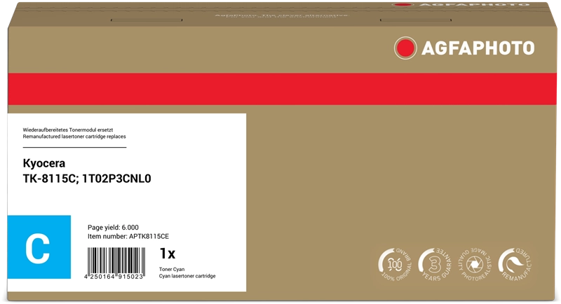 ORIGINAL Agfa Photo toner ciano APTK8115CE ~6000 Seiten