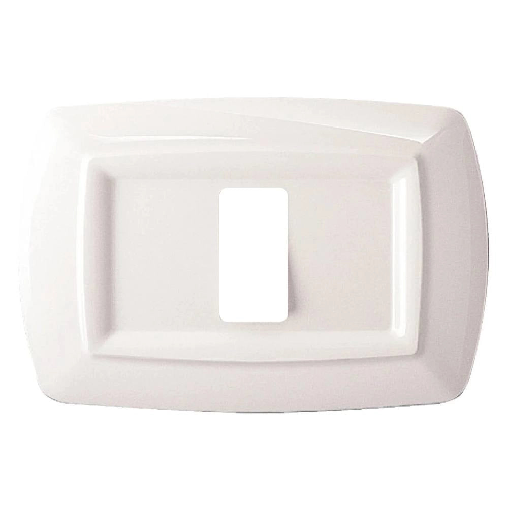 Placa elettrocanali bianca 1 posto compatibile con bticino magic
