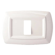 Placa elettrocanali bianca 1 posto compatibile con bticino magic
