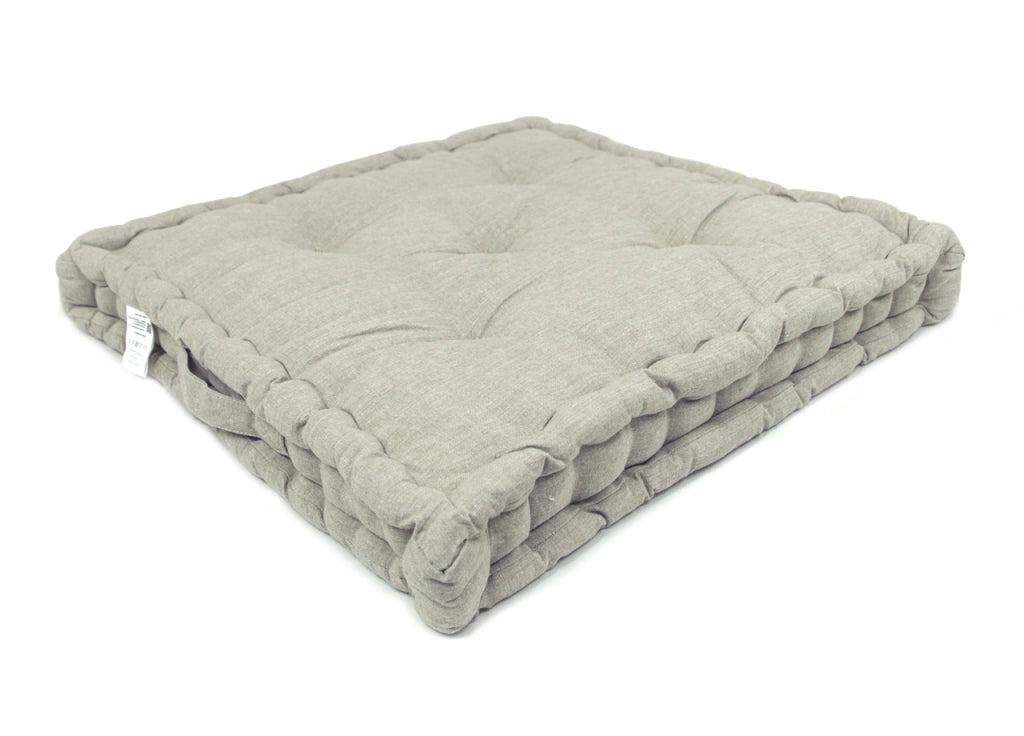 Cuscino Pavimento In Cotone Tinta Unita Ideale Per Divani Pallet Bancale 60x60 - 60x60 - Tortora
