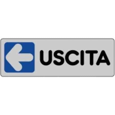 ETICHETTA 'USCITA SX' 15x5 cm - 10 pezzi
