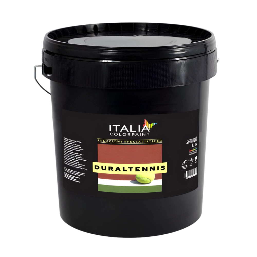 Duraltennis pittura acrilica sportiva per campi da tennis e paddle colore rosso *** formato 14 lt, confezione 1