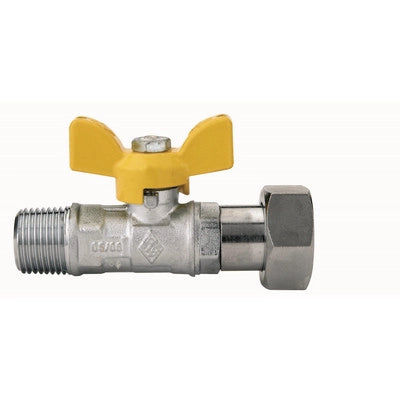 VALVOLA A SFERA PER GAS FILETTATURA MASCHIO CON GIRELLO- 1/2 x 1/2- RB- pezzi 1