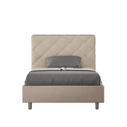Letto 1 Piazza e Mezzo 120x210 cm con Rete e Contenitore Priya Tortora