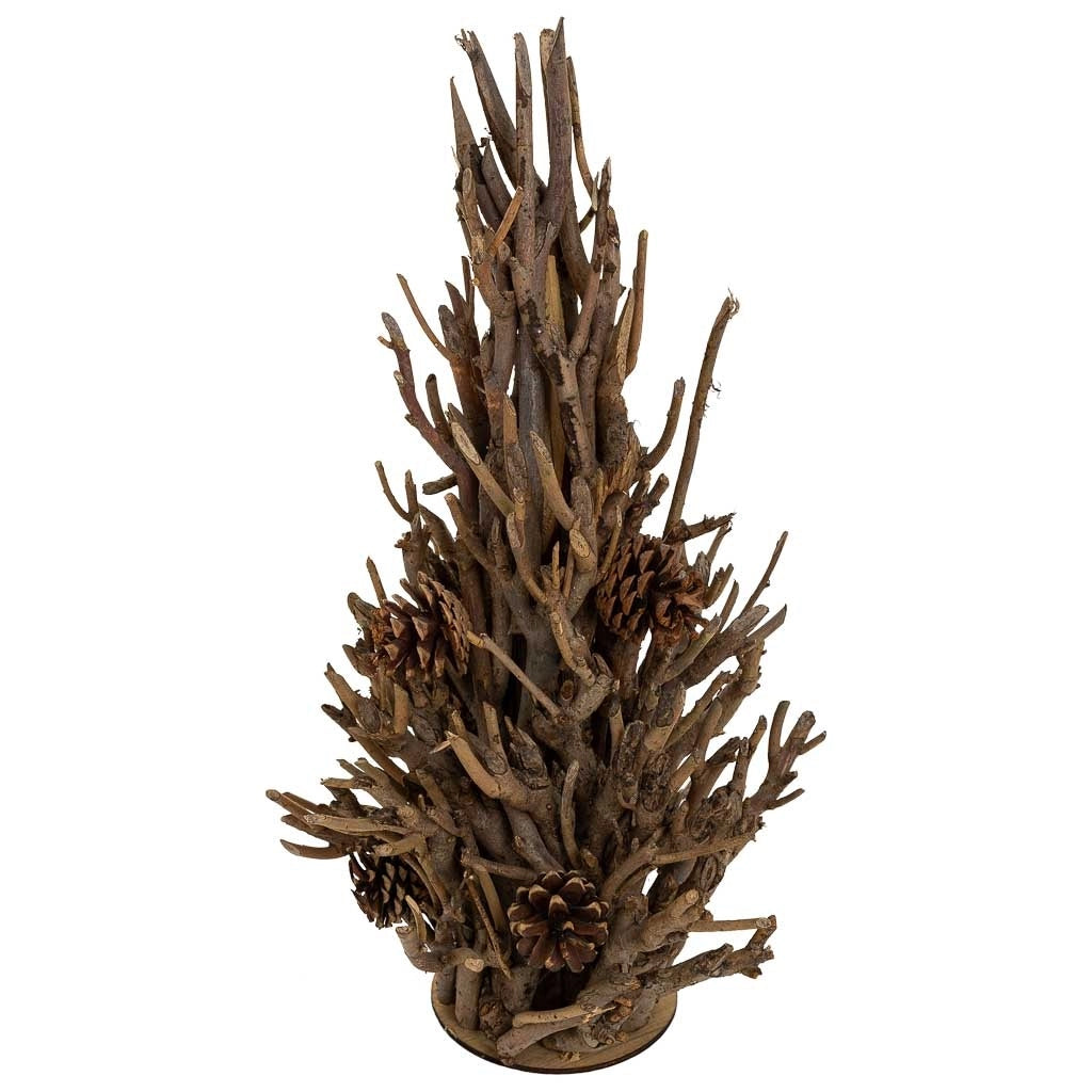 Albero da decorazione in legno marrone d33x57h