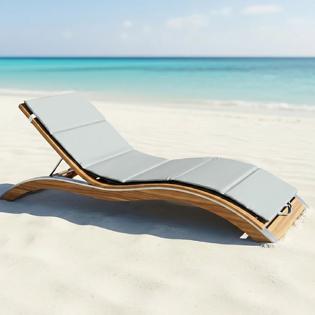 Materassino Lettino Prendisole Mare 58x190 cm Pieghevole Impermeabile con Maniglie – Cuscino Anti Sabbia e Anti Umidità per Spiaggia e Piscina Grigio