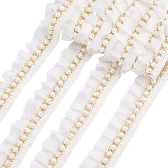 Decorazione con Fregio a Pizzo Raffaellato - Lato Decorativo con Lint - Bianco - Decorazione per Matrimonio - Tutu con Fregio - Adatto per la Decorazione