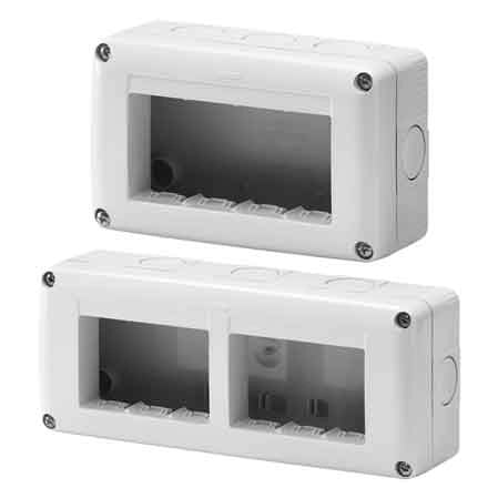 CONTENITORE DA PARETE PER APPARECCHI IP40 'SYSTEM' 2 Posti - GEWISS