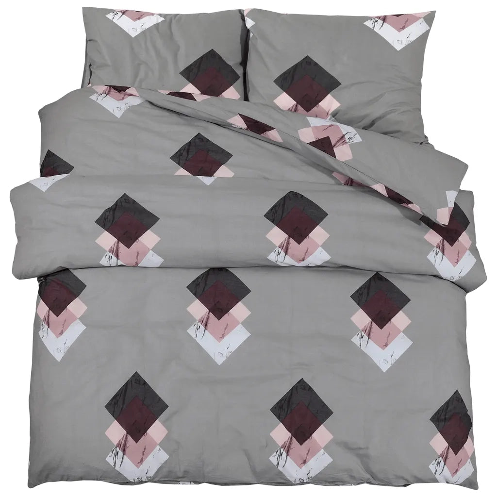 Set Copripiumino Grigio 200x200 cm in Cotone 136474
