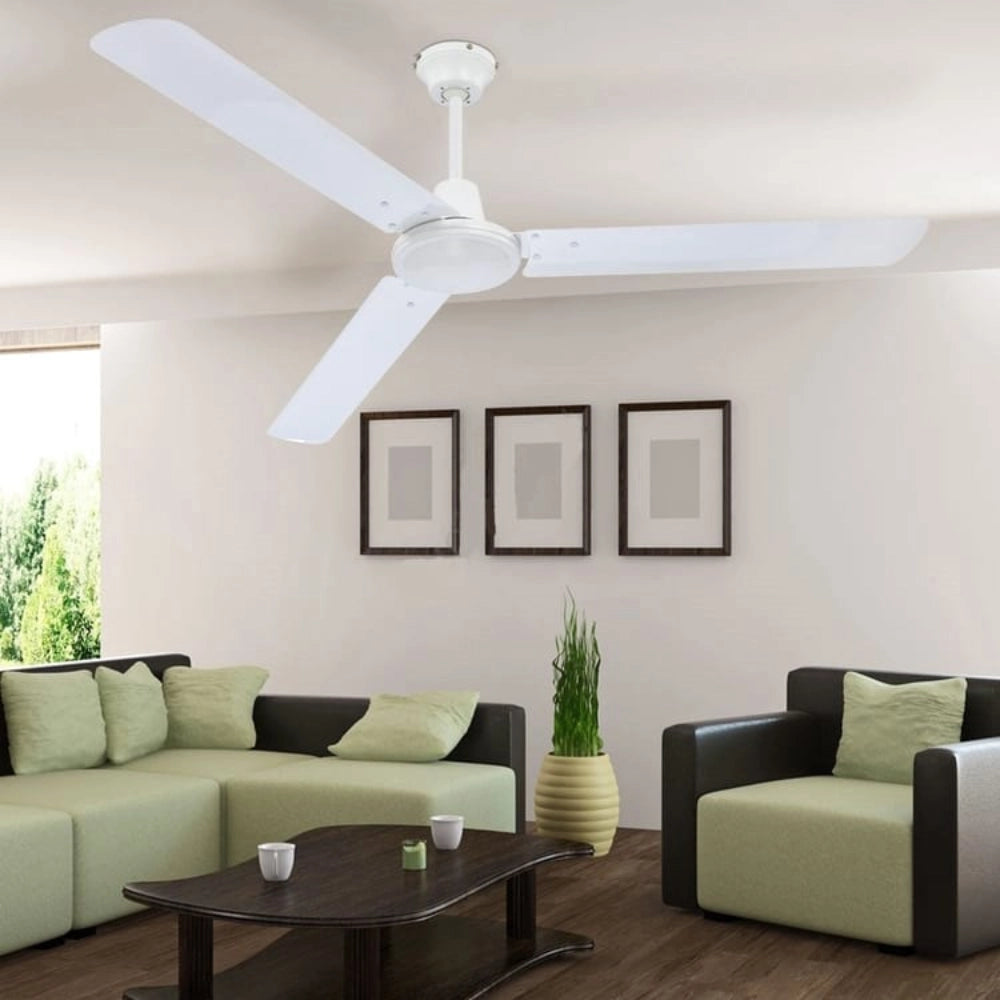 Ventilatore da soffitto industriale zephir zfs8120 70w bianco 3 pale *** diametro 142 centimetri, confezione 1