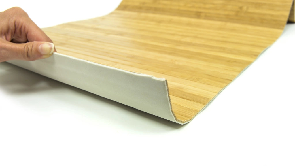Tappeto Bamboo Passatoia Antiscivolo In Tinta Unita Colore Naturale - 50x320 - Naturale