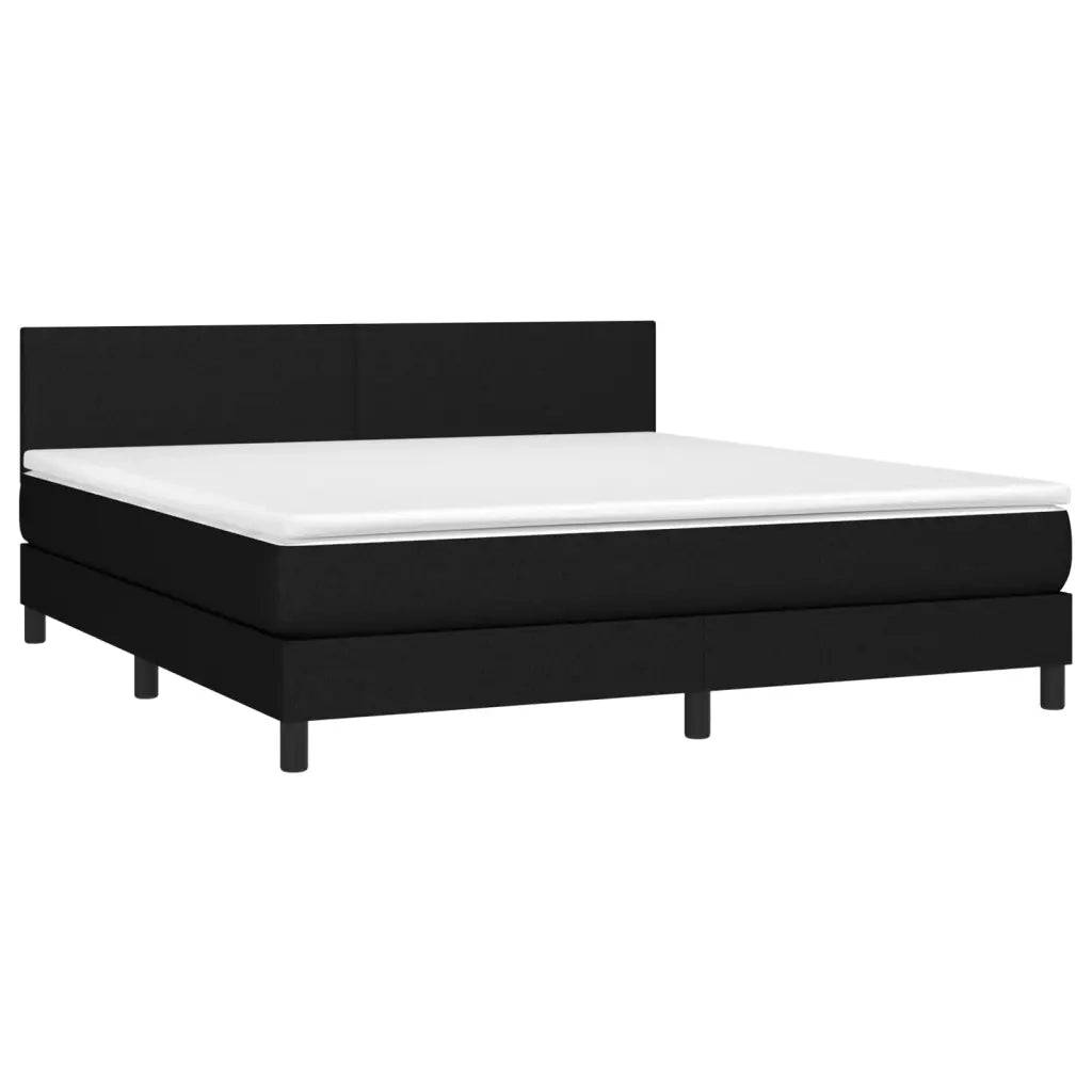 Giroletto a Molle con Materasso Nero 180x200 cm in Tessuto 3139915