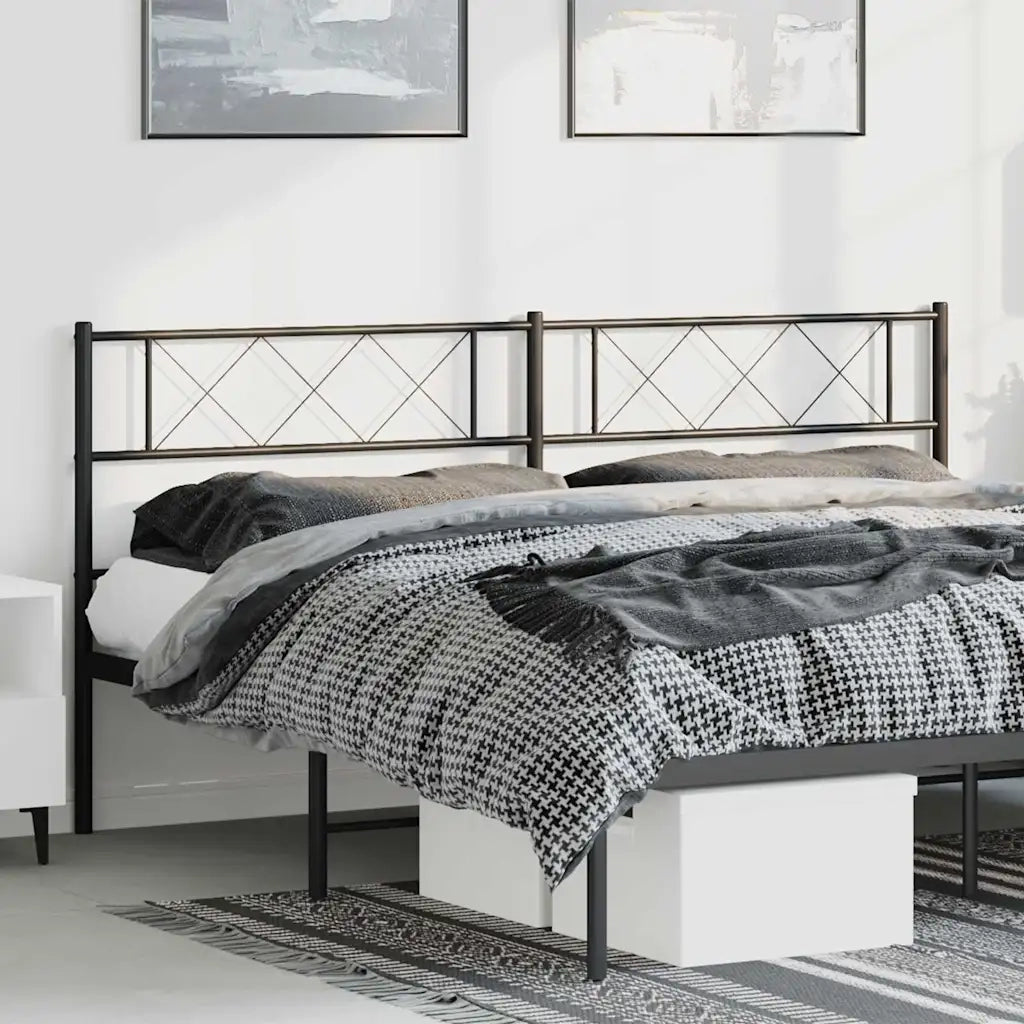 Testiera | Testata di Ricambio in Metallo Nero 193 cm