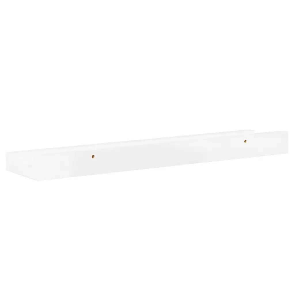 2 pz Mensole da Parete | Scaffali a Parete | Ripiano a parete Bianco Lucido 40x9x3 cm