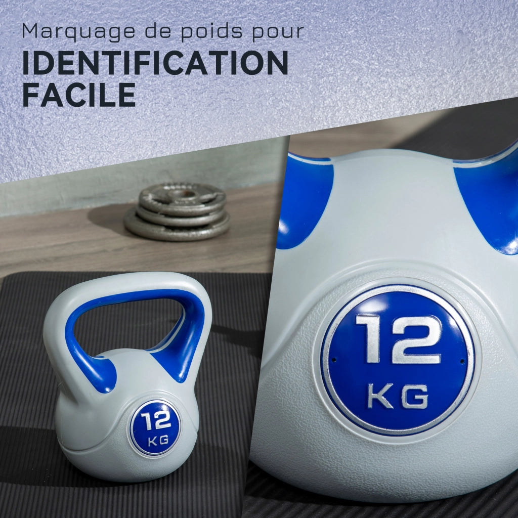 Kettlebell 12 kg ¨C Minimal ¨C Blu 24x17x28 cm
