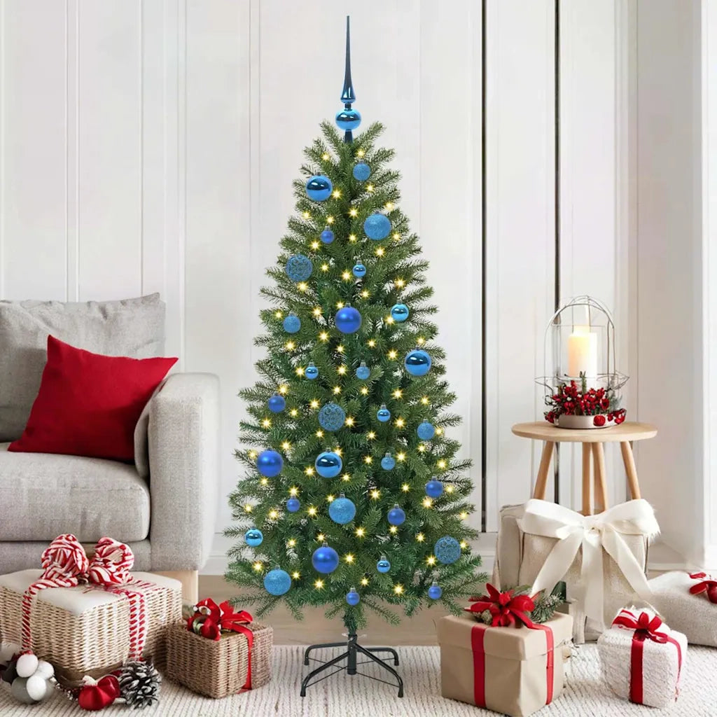 Set di Palle di Natale con 150 LED 61 pz Blu Plastica CFW1826929